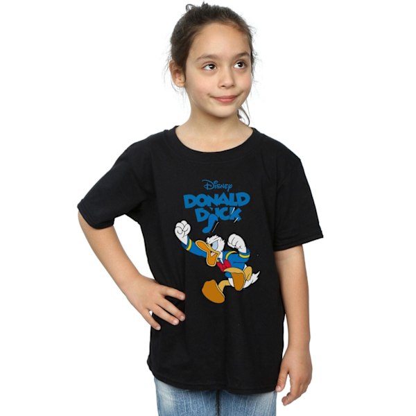 Disney Girls Donald Duck Furious Donald Bomull T-shirt 5-6 år Black 5-6 Years