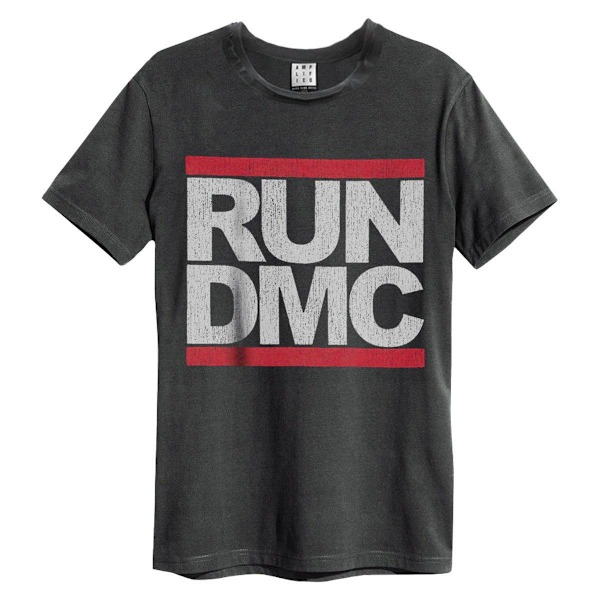 Amplified Unisex Vuxen Run DMC Logotyp T-shirt XL Kol Charcoal XL