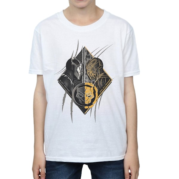 Marvel Boys Black Panther Vs Killmonger T-Shirt 9-11 År Vit White 9-11 Years