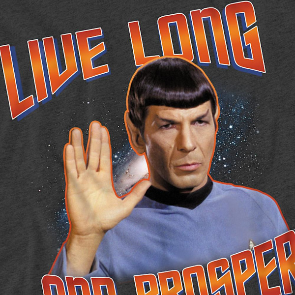 Star Trek: The Original Series Unisex Vuxen Lev Långt och Prosp Charcoal M