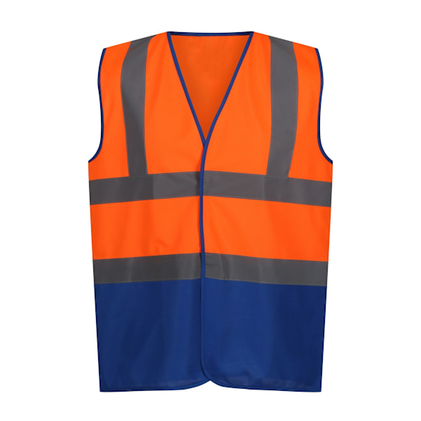 Regatta Pro Two Tone Hi-Vis Vest XXL Fluro Orange/Royal Bl Fluro Orange/Royal Blue XXL