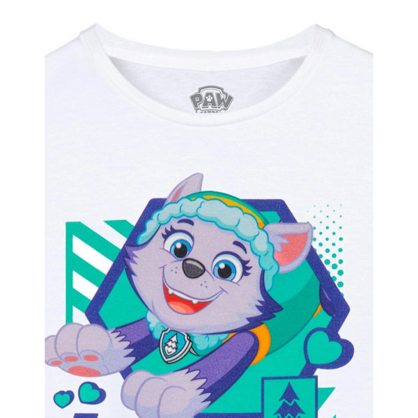 Paw Patrol Girls Everest T-Shirt 7-8 år Vit White 7-8 Years
