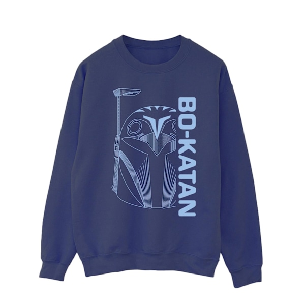 Star Wars Herr The Mandalorian Bo Katan Helm Sweatshirt XL Marinblå Navy Blue XL