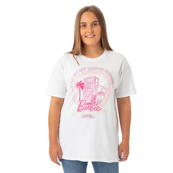 Barbie Dam/Kvinnor Malibu Off Campus Housing Kortärmad T-shirt White 3XL