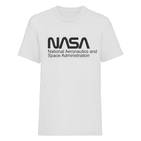 NASA Unisex Vuxen Logo T-Shirt L Vit/Svart White/Black L