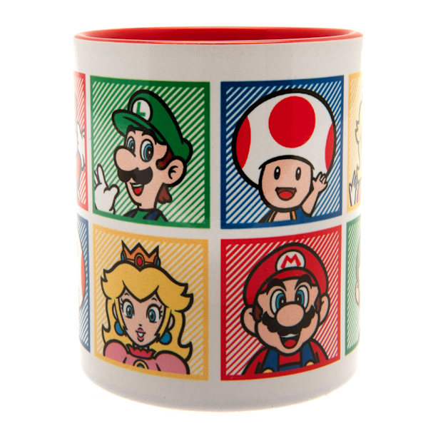 Super Mario Colours Mug En Storlek Röd/Vit Red/White One Size