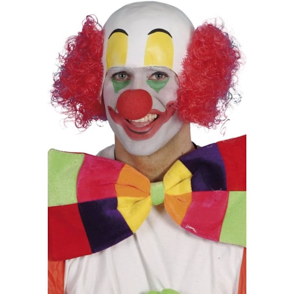 Smiffys Unisex Vuxen Clown Gummiperuk One Size Vit/Röd/Gul White/Red/Yellow One Size