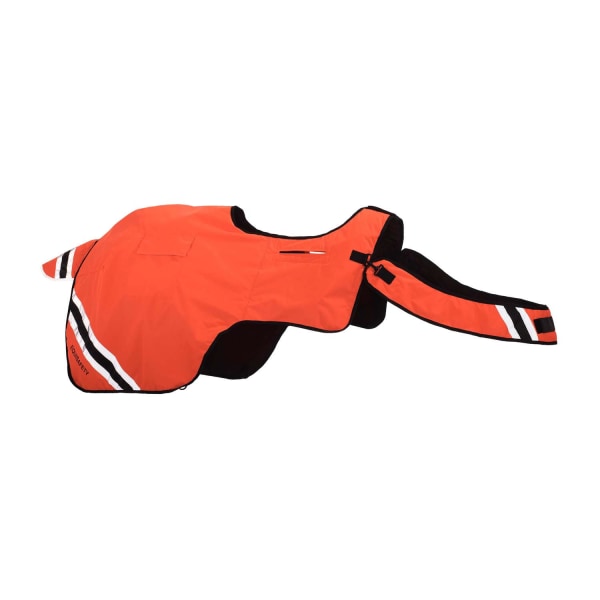 Equisafety Standard-Neck Hi-Vis Vattentät Wrap Around Hästtäcke Full Orange Orange Full