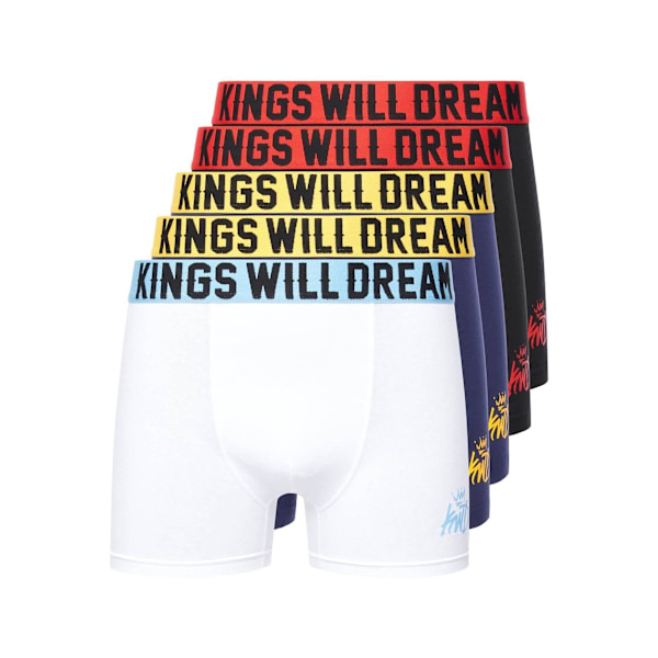 Kings Will Dream Kingcore Boxerkalsonger för män (5-pack) S Multi Multicoloured S