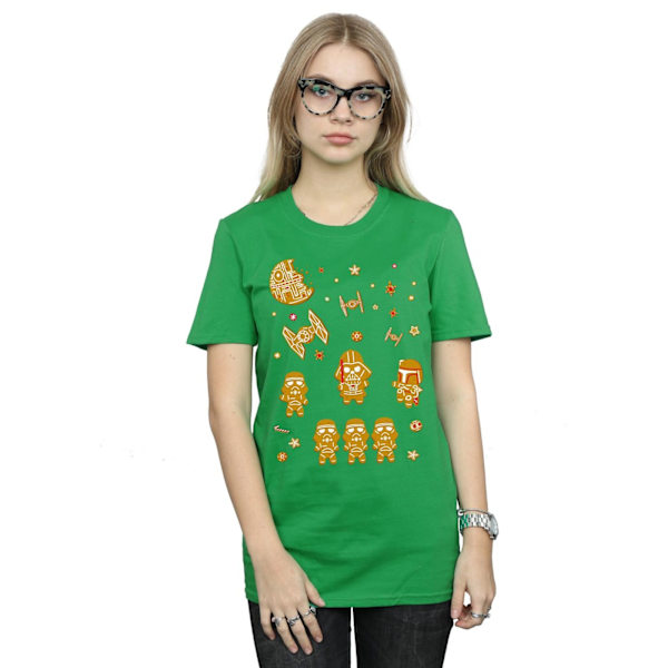 Star Wars Dam/Damer Gingerbread Empire Bomull Boyfriend T-shirt M Irländsk Grön Irish Green M