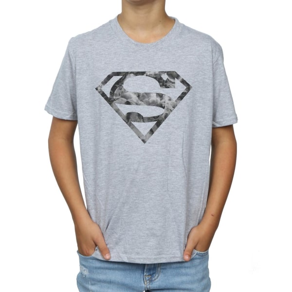 DC Comics Boys Superman Marble Logo T-shirt 7-8 år Sport Gr Sports Grey 7-8 Years