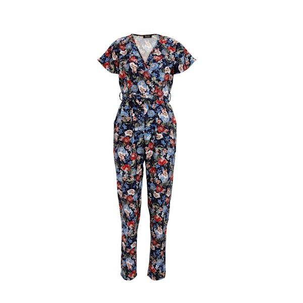 Girls On Film Dam/Kvinnor Aden Wrap Jumpsuit 8 UK Marinblå Navy 8 UK