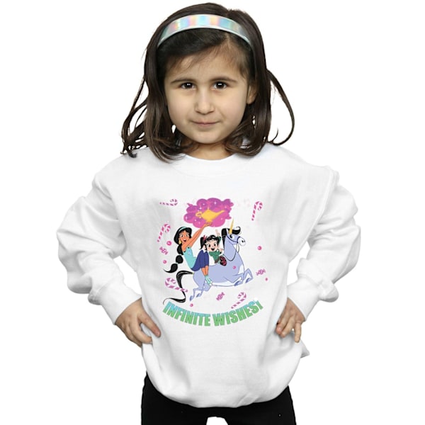 Disney Girls Wreck It Ralph Jasmine Och Vanellope Sweatshirt 12 White 12-13 Years
