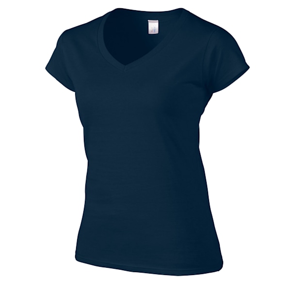 Gildan Dam/Dam Soft Touch V-ringad T-shirt 10 UK Marinblå Navy 10 UK