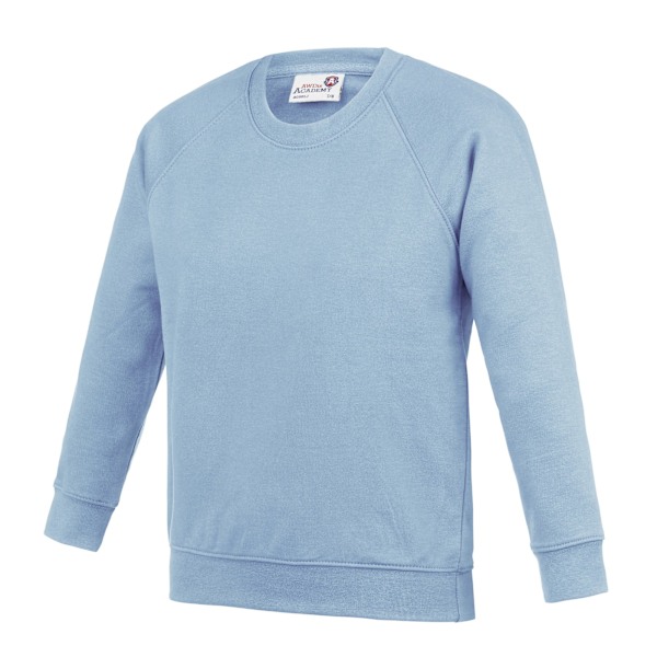 AWDis Academy Barn/Barn Crew Neck Raglan Skolsweatshirt Grey 3-4 Years