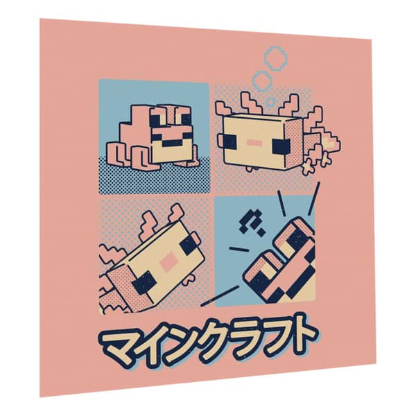 Minecraft Groda Canvas Tryck En Storlek Ljusrosa Light Pink One Size