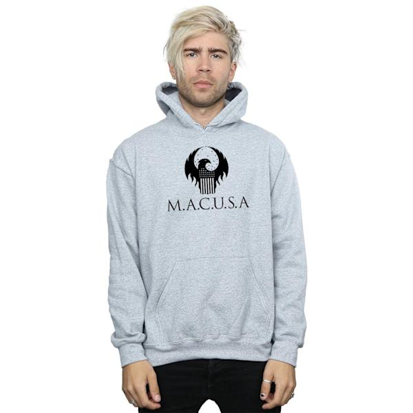 Fantastiska vidunder Mäns MACUSA Logo Hoodie M Sports Grey Sports Grey M