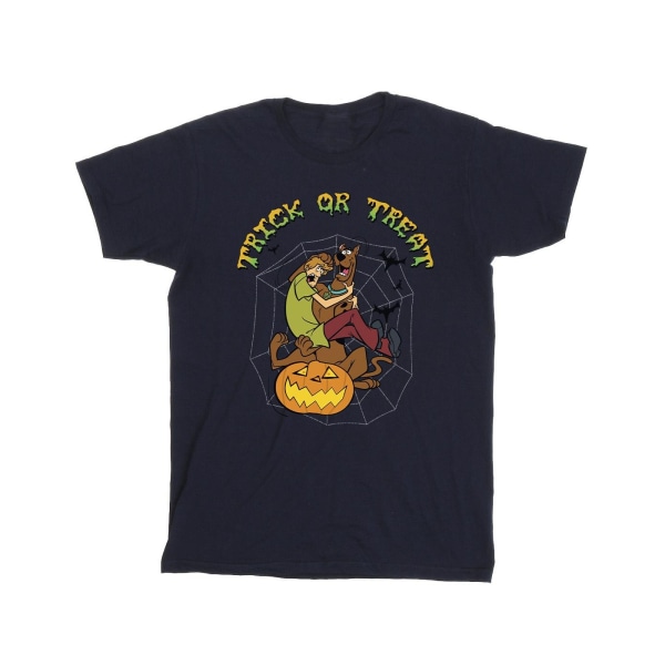Scooby Doo Flickor Trick Or Treat Bomull T-shirt 9-11 År Marinblå Navy Blue 9-11 Years