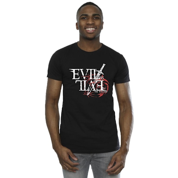 Netflix The Witcher Evil Is Evil T-shirt M Svart Black M