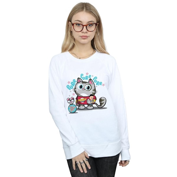 The Big Bang Theory Dam/Damer Bazinga Kitty Sweatshirt XL W White XL