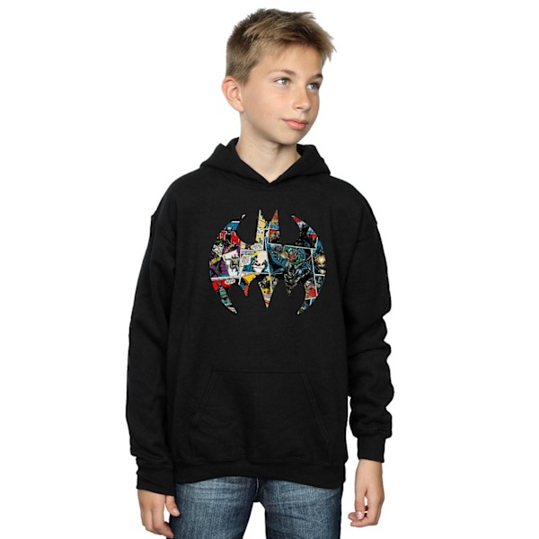 DC Comics Boys Batman Comic Book Logo Hoodie 7-8 år Svart Black 7-8 Years