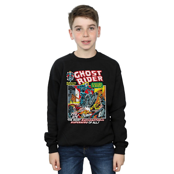 Marvel Boys Ghost Rider Sweatshirt 5-6 år Svart Black 5-6 Years