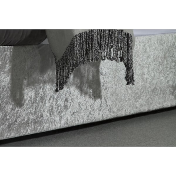 Belledorm Divan Crushed Velvet Base Wrap Single Silver Silver Single