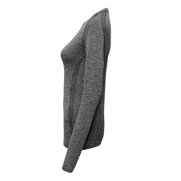TriDri Dam/Kvinnor Sömlös 3D Passform Multi Sport Prestanda Långärmad Topp Charcoal S