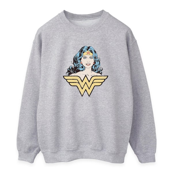 Wonder Woman Dam/Damer Gaze Sweatshirt XL Heather Grey Heather Grey XL