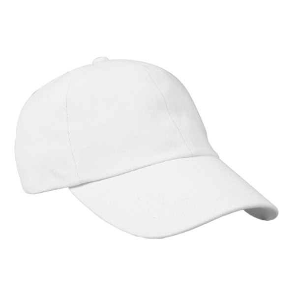 Result Headwear Unisex Vuxen Tung Borstad Bomull Låg Profil B White One Size