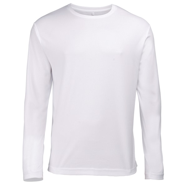 AWDis Just Cool Herr Långärmad Cool Sports Performance Plain Arctic White M