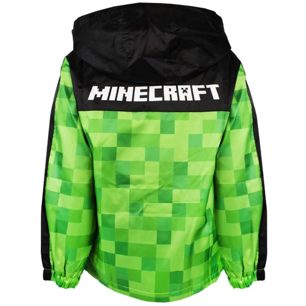 Minecraft Boys Creeper Hooded Waterproof Jacket 5-6 Years Green Green/Black 5-6 Years