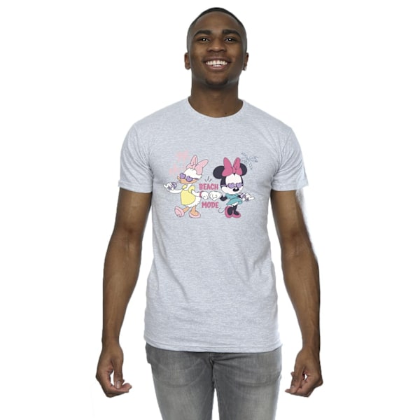 Disney Mens Minnie Daisy Beach Mode T-Shirt M Sports Grey Sports Grey M