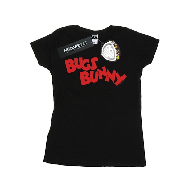 Looney Tunes Dam/Damer Bugs Bunny Namn Bomull T-shirt M Bla Black M