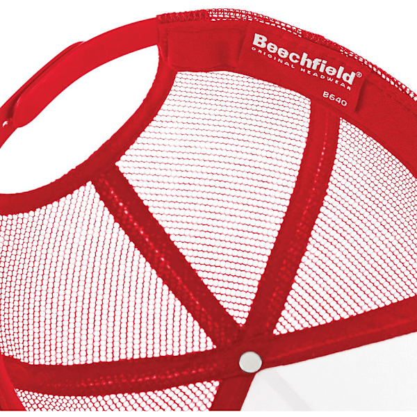 Beechfield Herr Halv Mesh Trucker Cap / Huvudbonad En Storlek Klass Classic Red/White One Size