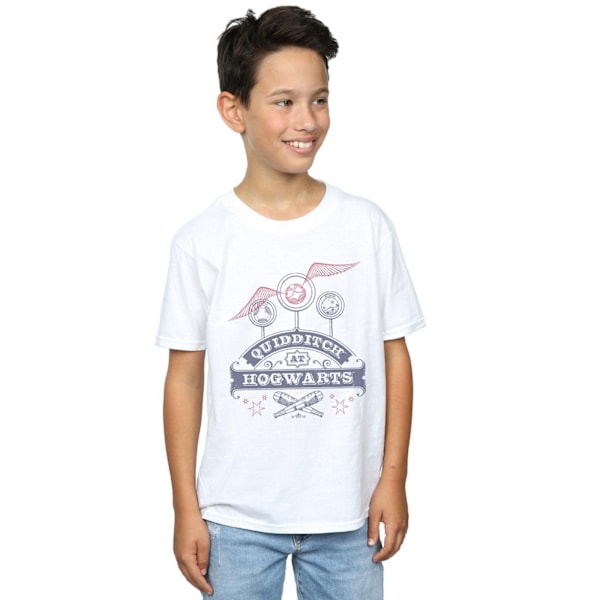 Harry Potter Quidditch på Hogwarts T-shirt för pojkar 5-6 år Vit White 5-6 Years