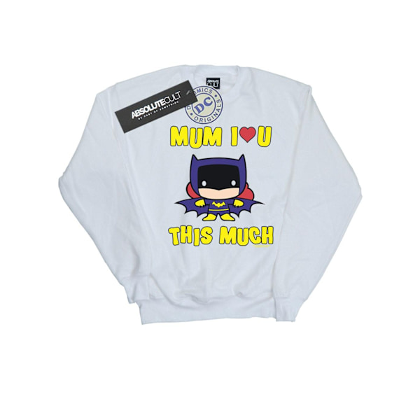 DC Comics Girls Batgirl Mum I Love You This Much Sweatshirt 5-6 White 5-6 Years