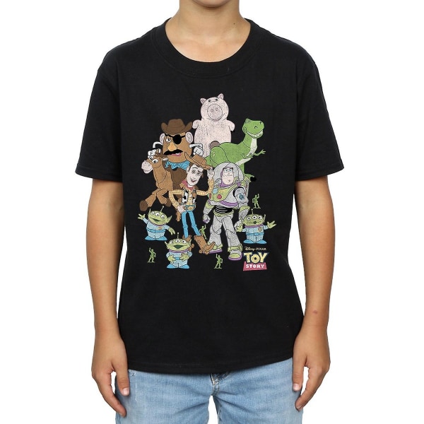 Toy Story Boys Group T-shirt i bomull 12-13 år Svart Black 12-13 Years