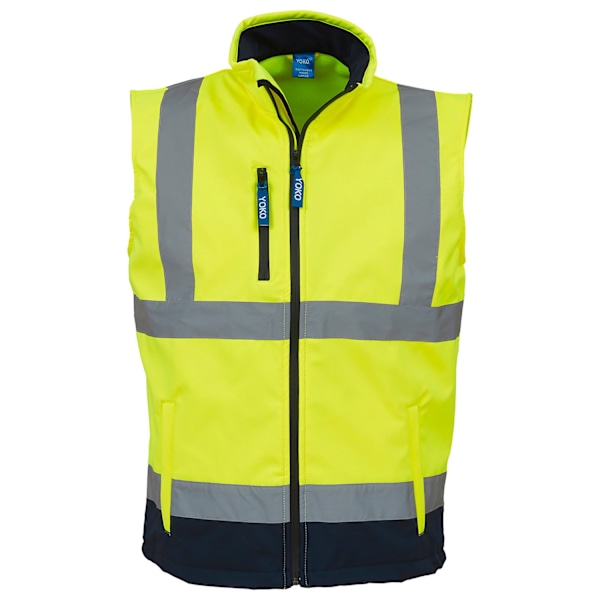 Yoko Herr High-Vis Gilet L Gul/Marinblå Yellow/Navy L