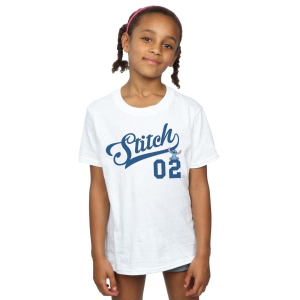 Disney Girls Lilo och Stitch Athletic Bomull T-shirt 9-11 år White 9-11 Years