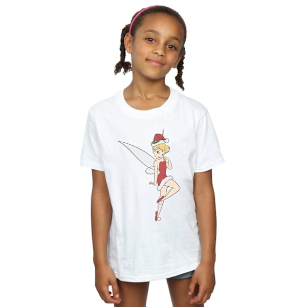 Disney Girls Tinker Bell Jul Bomull T-shirt 5-6 år Vit White 5-6 Years