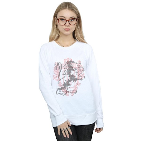Harry Potter Dam/Kvinnor Gryffindor Lejon Crest Sweatshirt M W White M