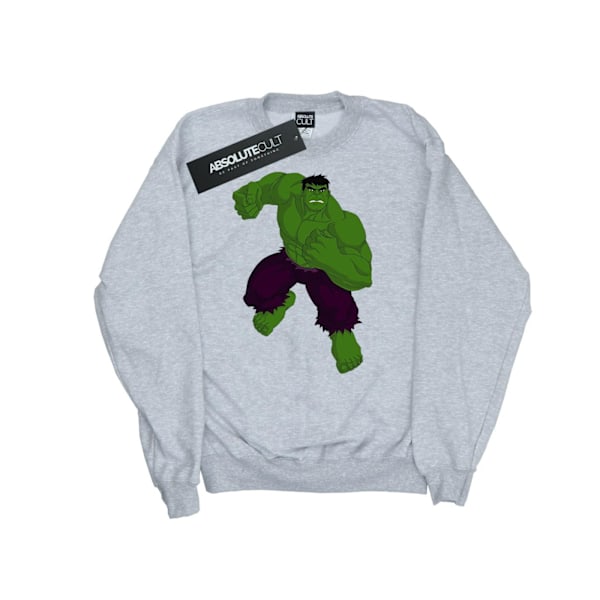 Marvel Dam/Kvinnor Hulk Pose Sweatshirt XL Sports Grey Sports Grey XL