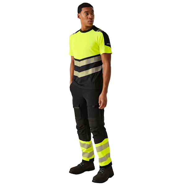 Regatta Professional Herr High-Vis T-Shirt 3XL Svart/Gul Black/Yellow 3XL