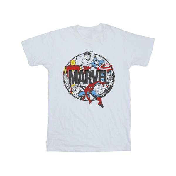 Marvel Comics Character Circle T-shirt 4XL Vit White 4XL