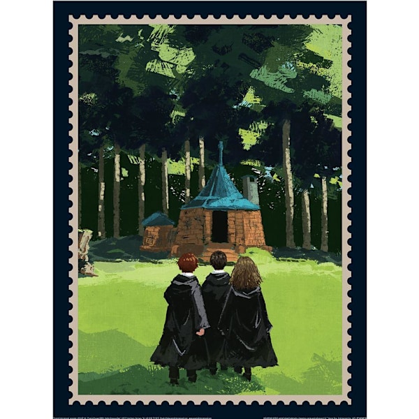 Harry Potter Looking Forward Hagrid´s Hut Print 40cm x 30cm x 0 Green/Black/Brown 40cm x 30cm x 0.2cm