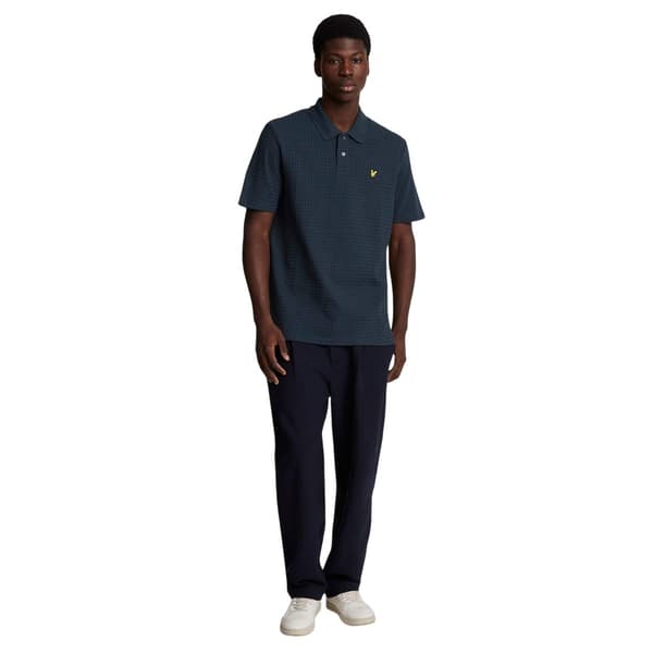 Lyle & Scott Herr Micro Argyle Pikétröja M Blå Blue M