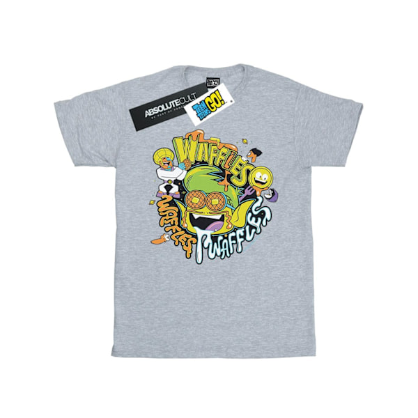 DC Comics Girls Teen Titans Go Waffle Mania Bomull T-shirt 7-8 Sports Grey 7-8 Years