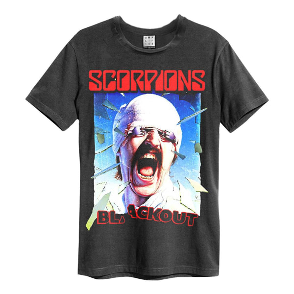 Amplified Unisex Adult Blackout Scorpions T-Shirt M Charcoal Charcoal M