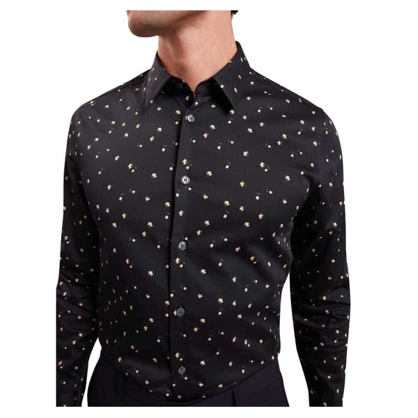 Ted Baker Herr Blommig Slim Långärmad Skjorta S Marinblå Navy S